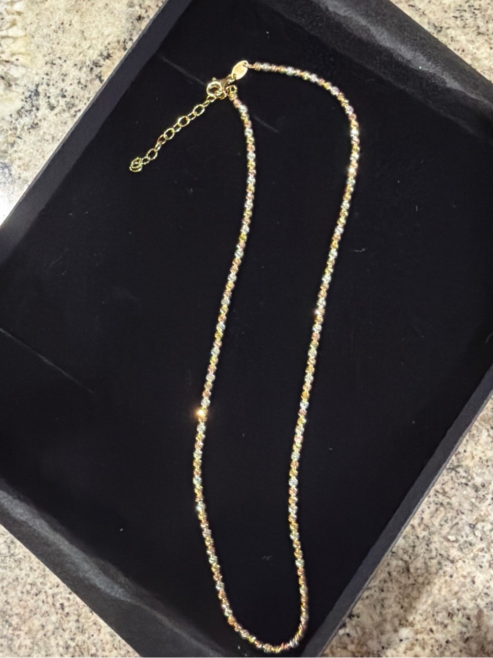 Gold-Tone Multi-Color Crystal Twisted Chain Necklace